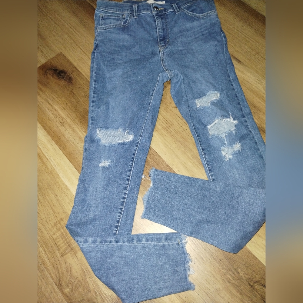 Women's Levi 720 High Waisted Super Skinny Jeans 30x30 - Picture 3 of 9